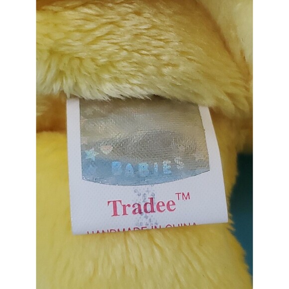 TY Beanie Baby TRADEE Bear Internet Exclusive Beanbag Plush Stuffed Teddy Yellow - Picture 7 of 10